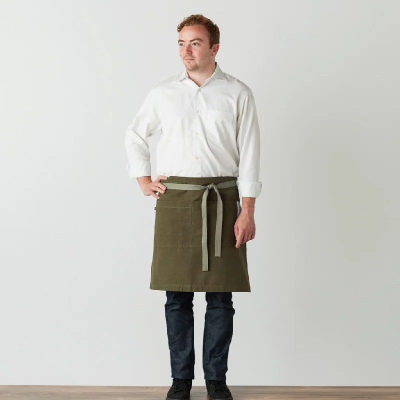 Bistro Half Apron, Olive, Men or Women