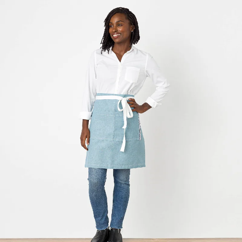 Bistro Half Apron, Powder Blue, Men or Women