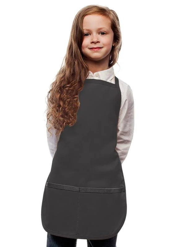 Charcoal Kid's Bib Apron (2 Pockets)