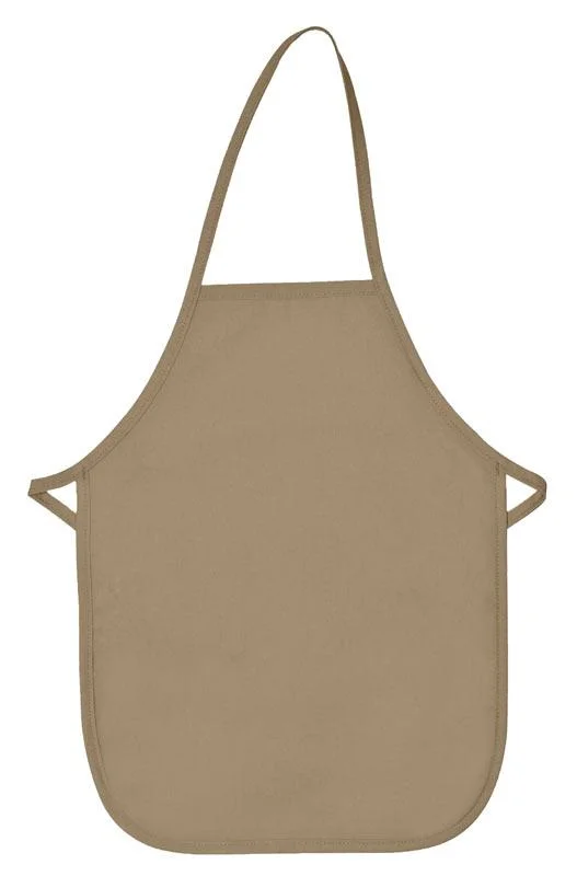 Khaki Kid's XL Bib Apron (No Pockets)