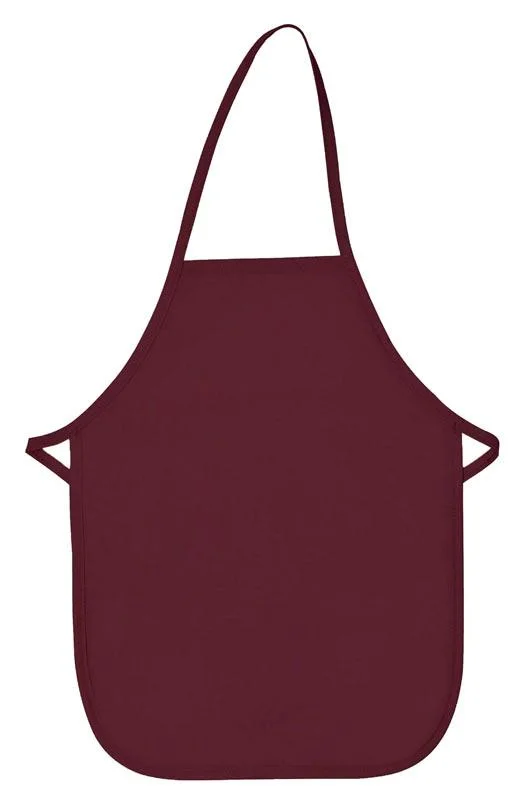 Maroon Kid's XL Bib Apron (No Pockets)