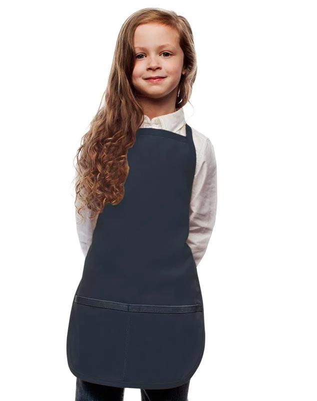 Navy Kid's Bib Apron (2 Pockets)