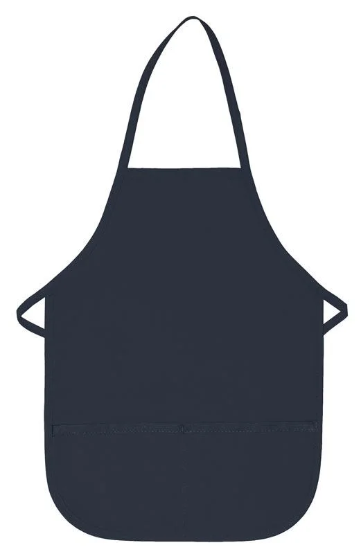 Navy Kid's XL Bib Apron (2 Pockets)