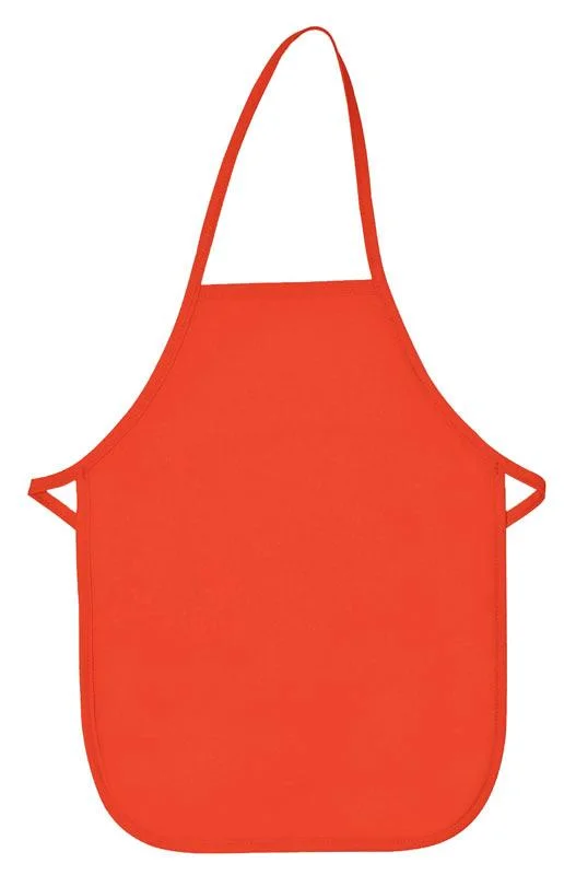 Orange Kid's XL Bib Apron (No Pockets)