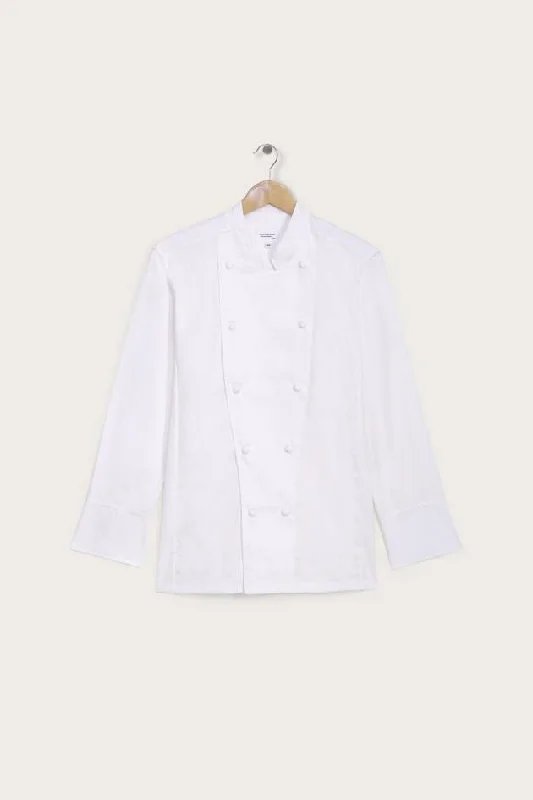 PAUL CHEF JACKET - LONG SLEEVE WITH BLACK PIPING