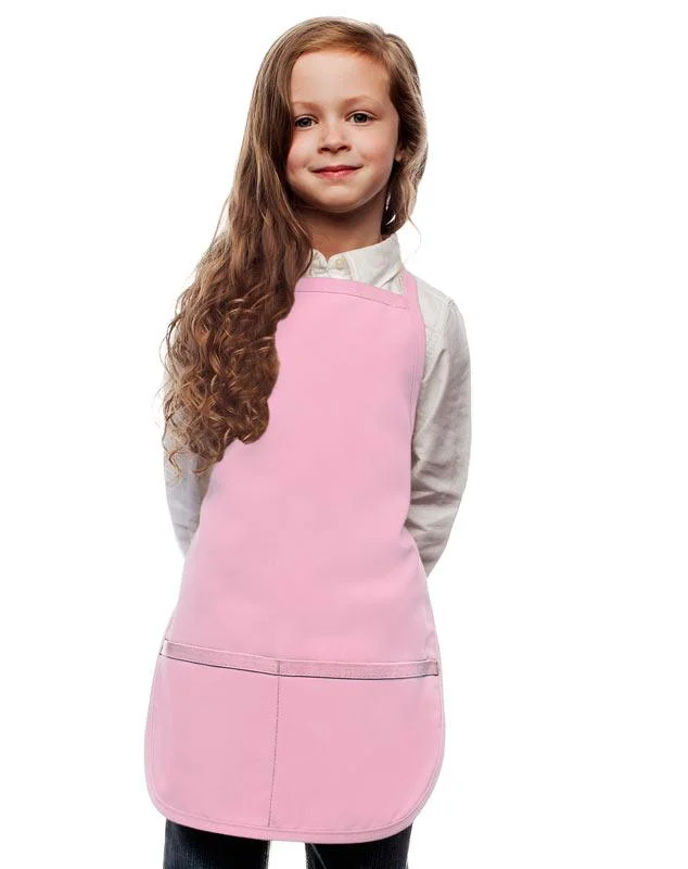 Pink Kid's Bib Apron (2 Pockets)