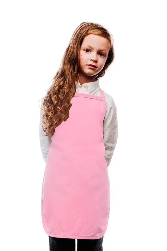 Pink Kid's Bib Apron (No Pockets)