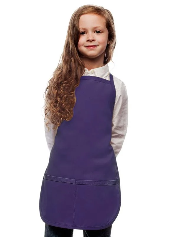 Purple Kid's Bib Apron (2 Pockets)