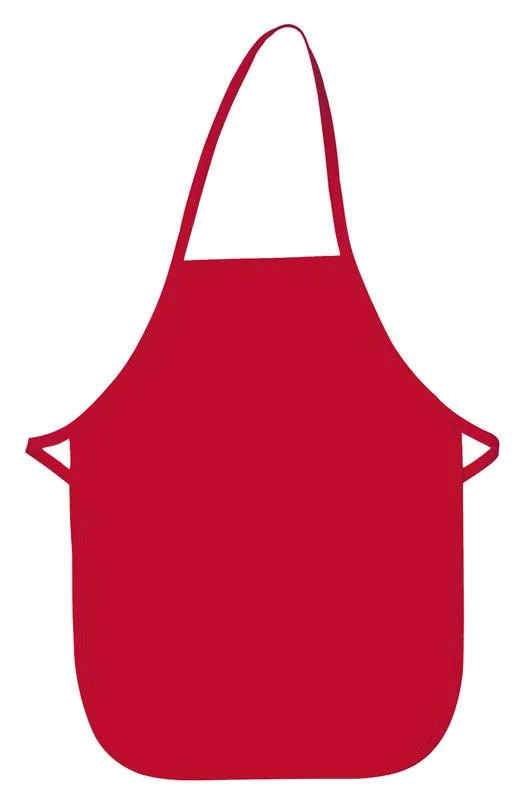 Red Kid's XL Bib Apron (No Pockets)