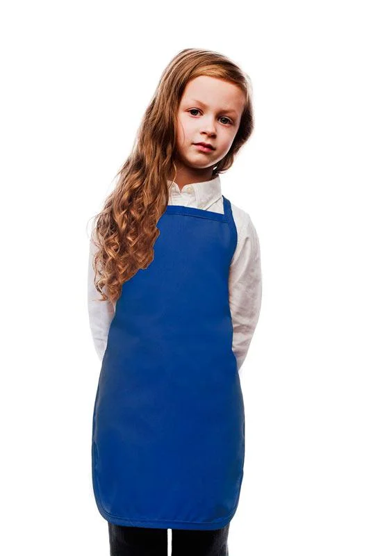 Royal Blue Kid's Bib Apron (No Pockets)