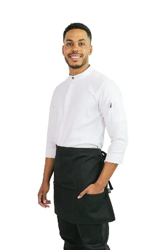 Three-Pocket Short Apron with Zipper