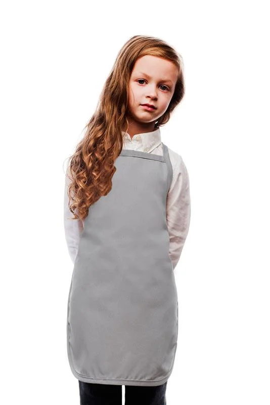 Silver Kid's Bib Apron (No Pockets)