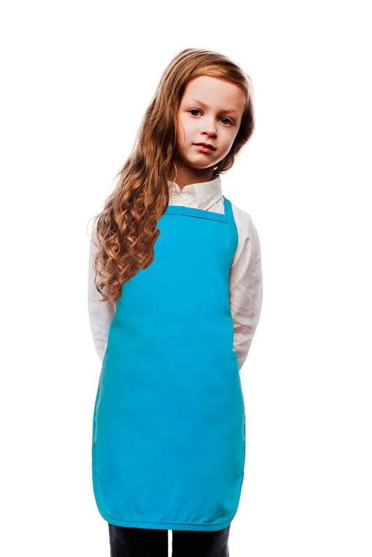 Turquoise Kid's Bib Apron (No Pockets)