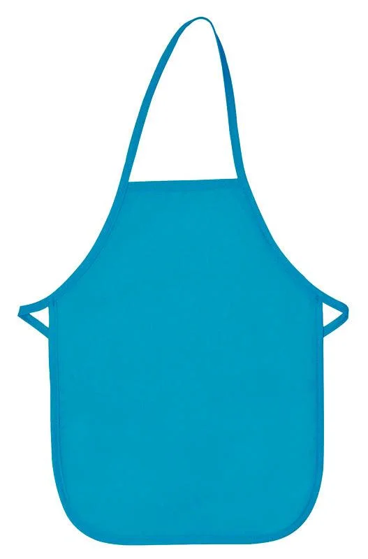 Turquoise Kid's XL Bib Apron (No Pockets)