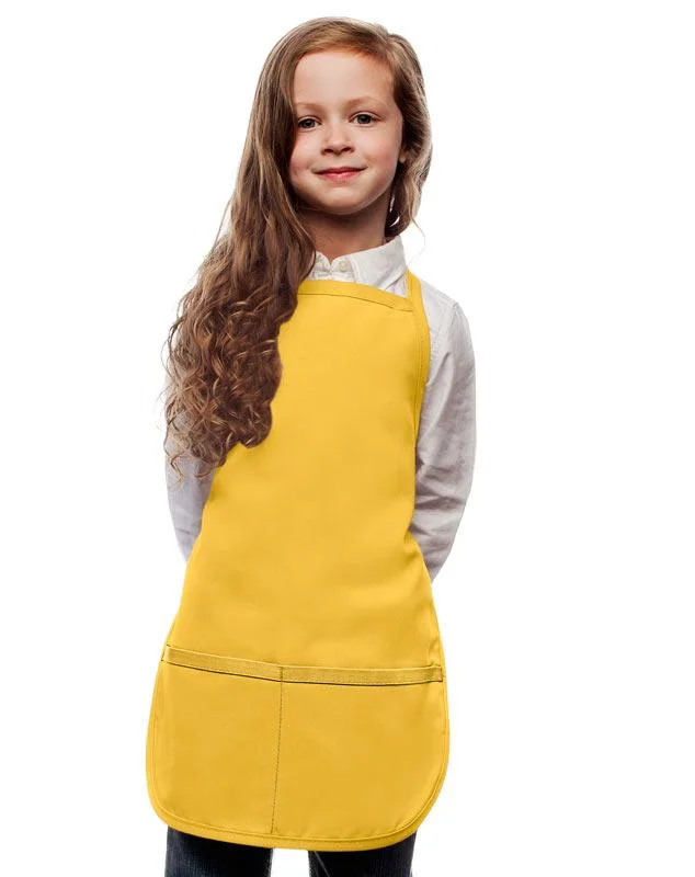 Yellow Kid's Bib Apron (2 Pockets)