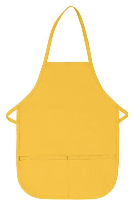 Yellow Kid's XL Bib Apron (2 Pockets)