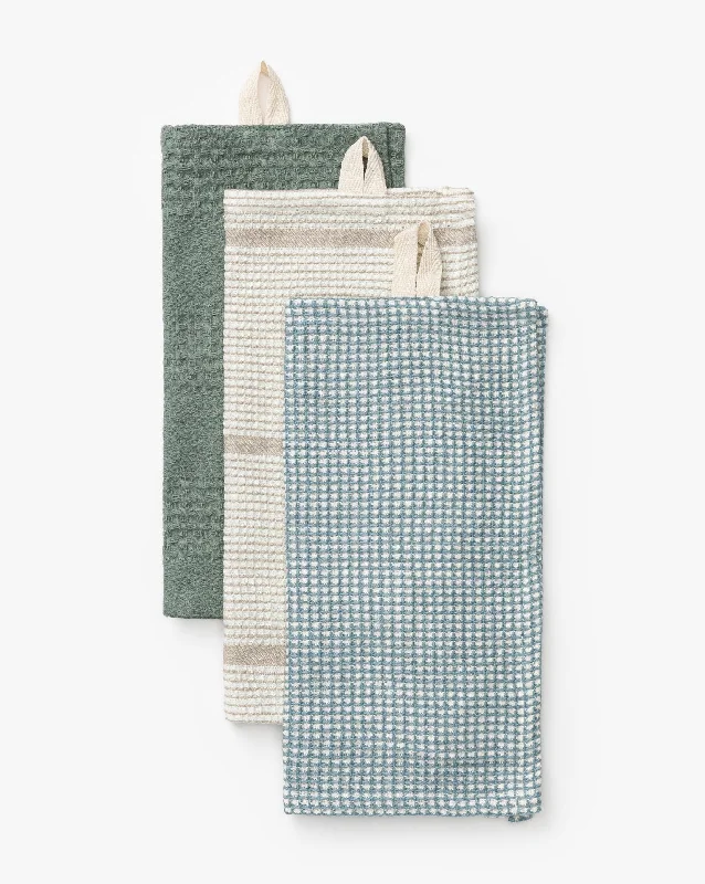 Cleome Waffle Dish Cloths (Set of 3)