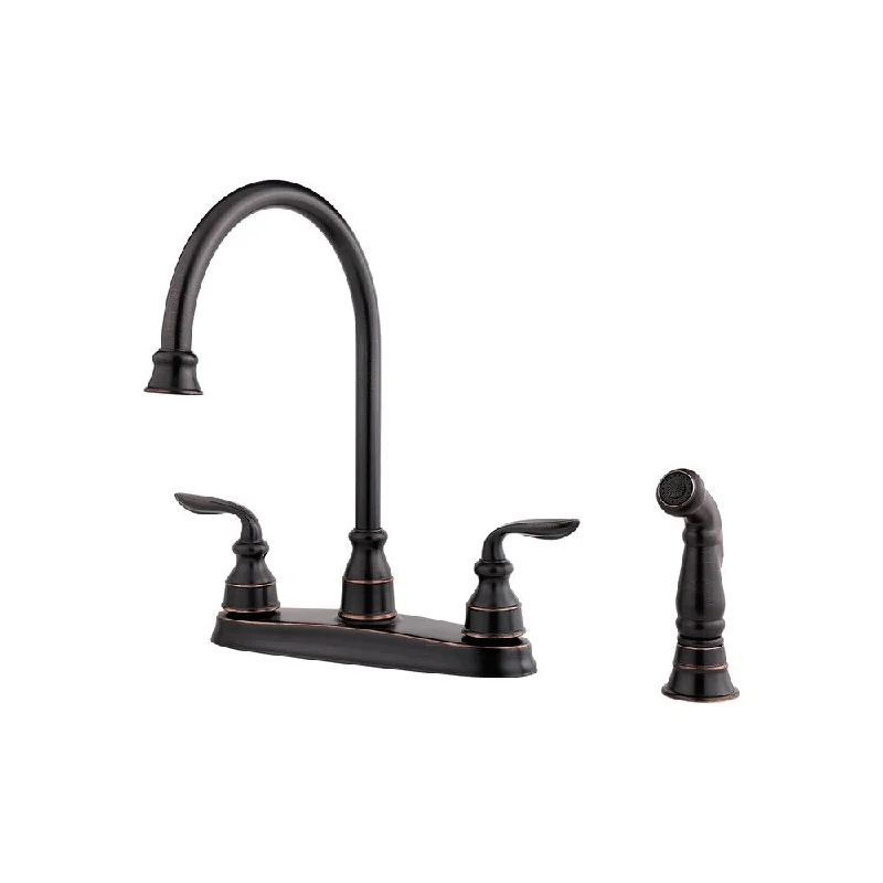 Pfister Avalon 2-Handle Kitchen Faucet with Side Spray, Tuscan Bronze (LF-036-4CBY)