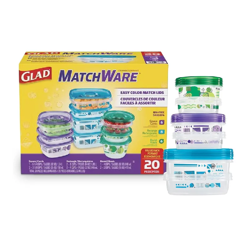 20-Piece BPA Free Matchware Food Storage Containers