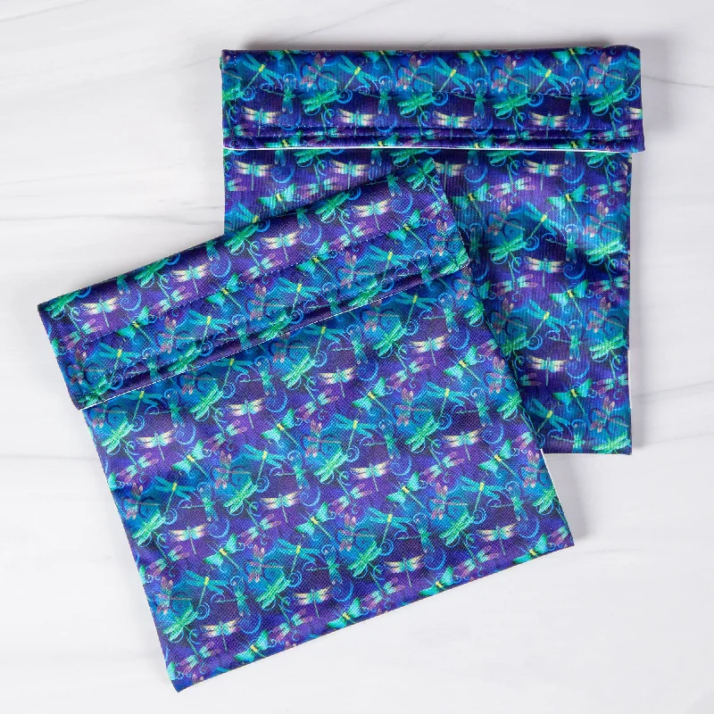 Dragonflies Reusable Snack Pouch - Set of 2