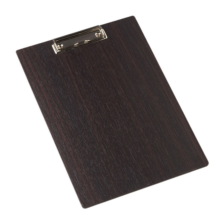 American Metalcraft CB12 & 9" x 12-1/2" Espresso Wood Menu Holder Clipboard