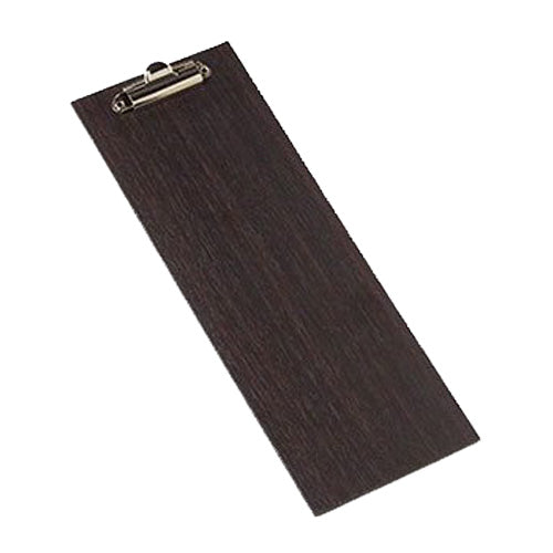 American Metalcraft CB4 & 4-1/2" x 12-1/2" Espresso Wood Menu Holder Clipboard