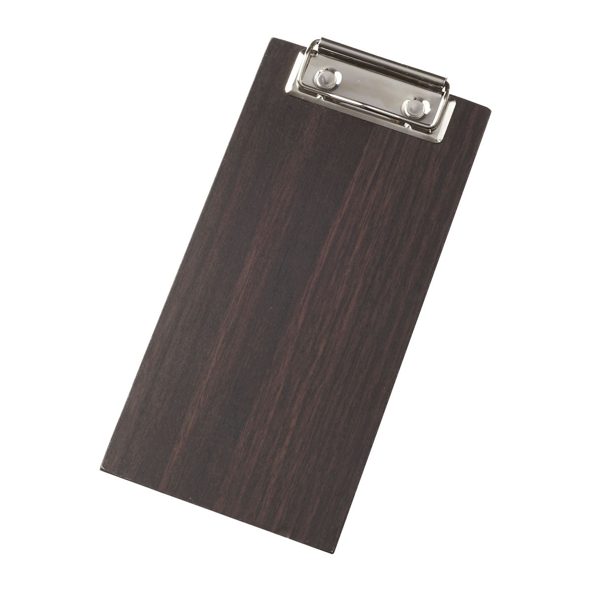 American Metalcraft CB8 & 4" x 8" Espresso Wood Menu Holder Clipboard