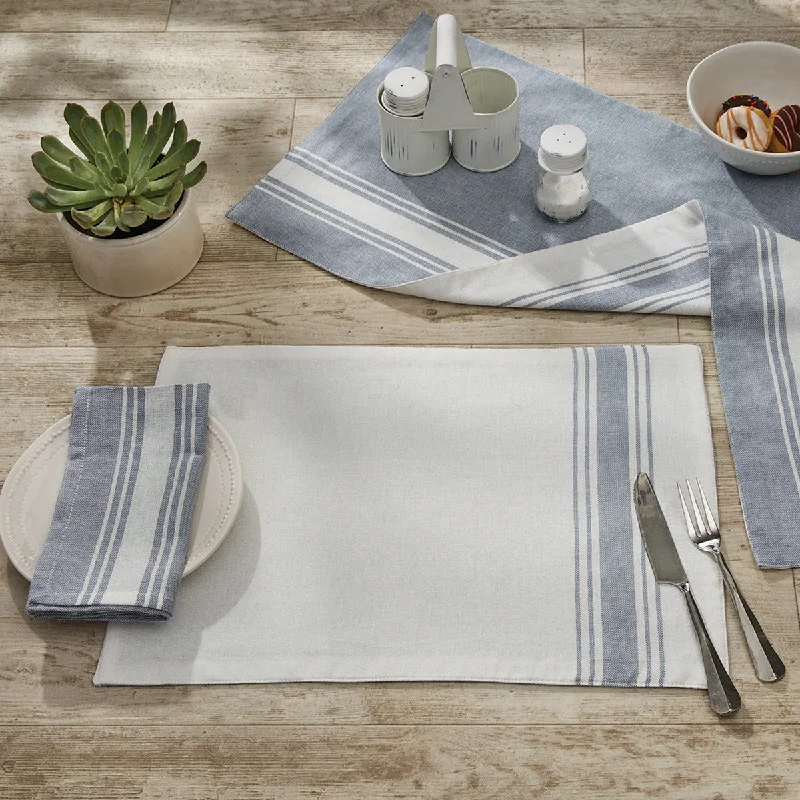 Aurora Stripe Dishtowel Blue Set of 12 Park Designs