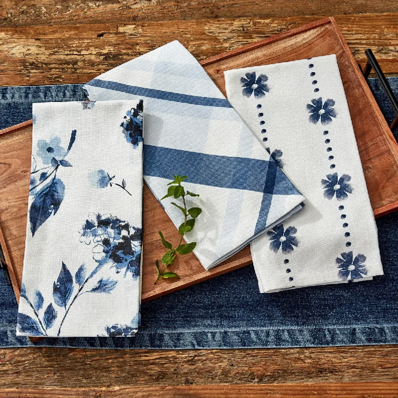 Blue Daisy Dishtowel - Set of 2 Park Designs