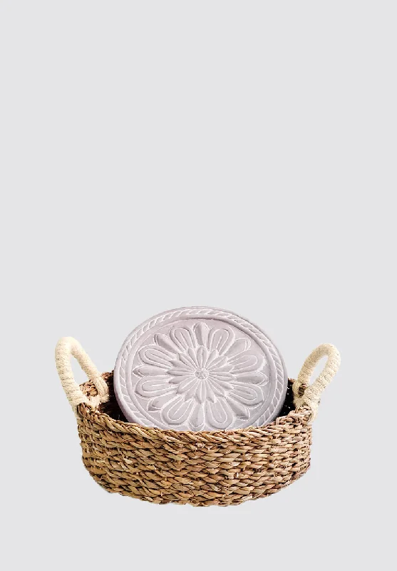 Bread Warmer & Basket | Vintage Flower