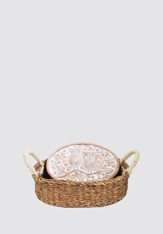 Bread Warmer & Basket | Owl Oval