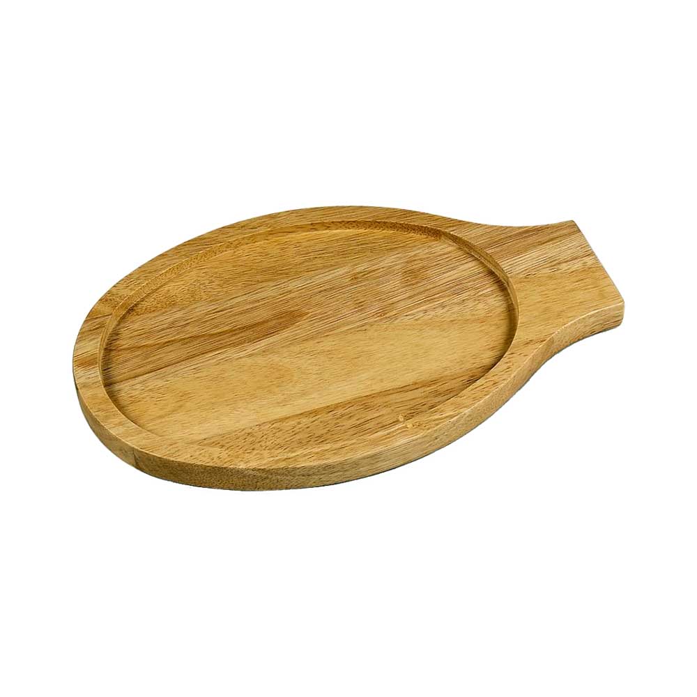 Browne BG78U Wood Oval Serving Trivet, 12-1/2" x 7-3/4"