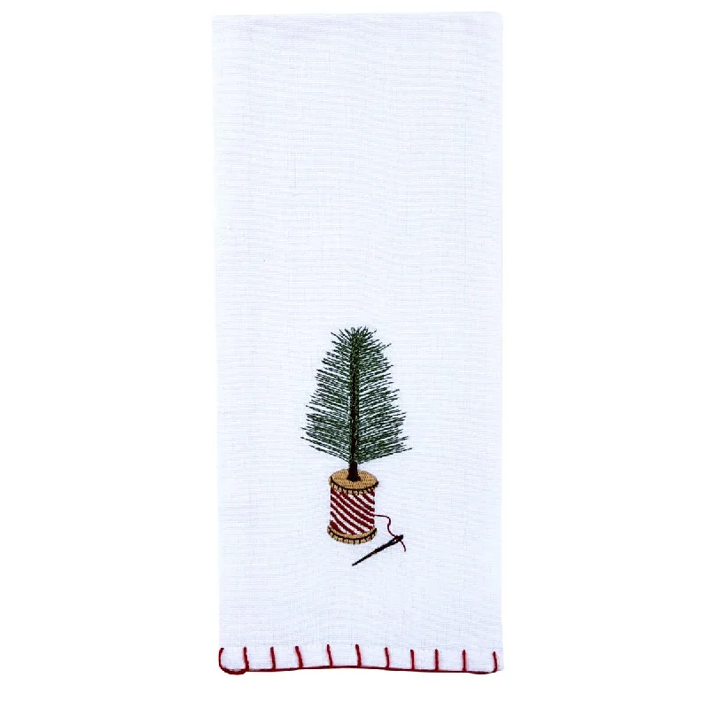 Brush Tree And Spool Embroidered Dishtowel - Set of 2 Park Designs