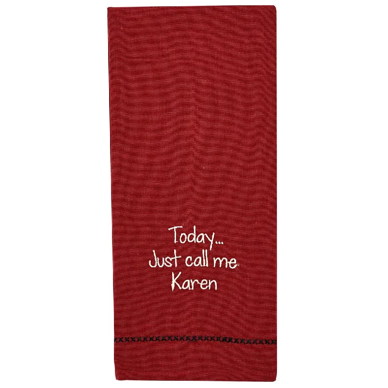 Call Me Karen Sentiment Dishtowel - Set of 2 Park Designs