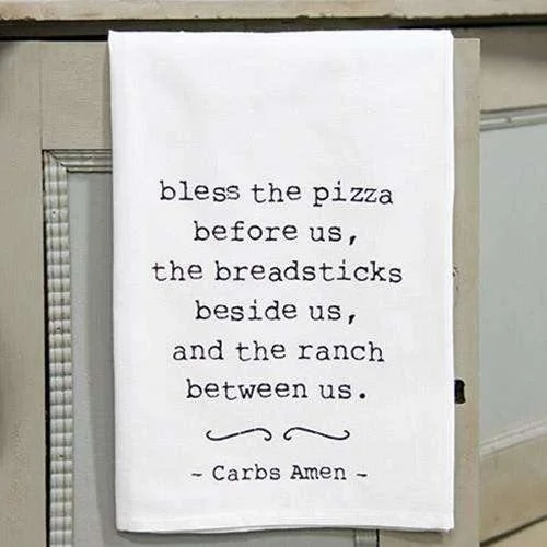 Carbs Amen Kitchen Dish Towel