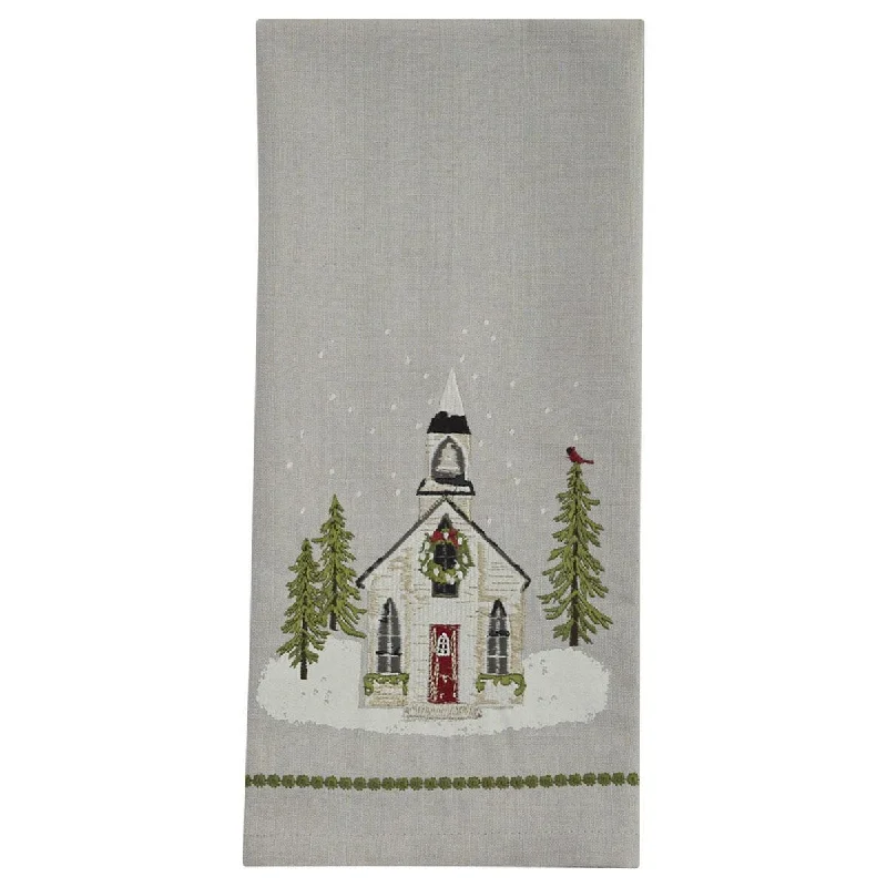 Church Christmas Dishtowel - Set of 2 Park Designs