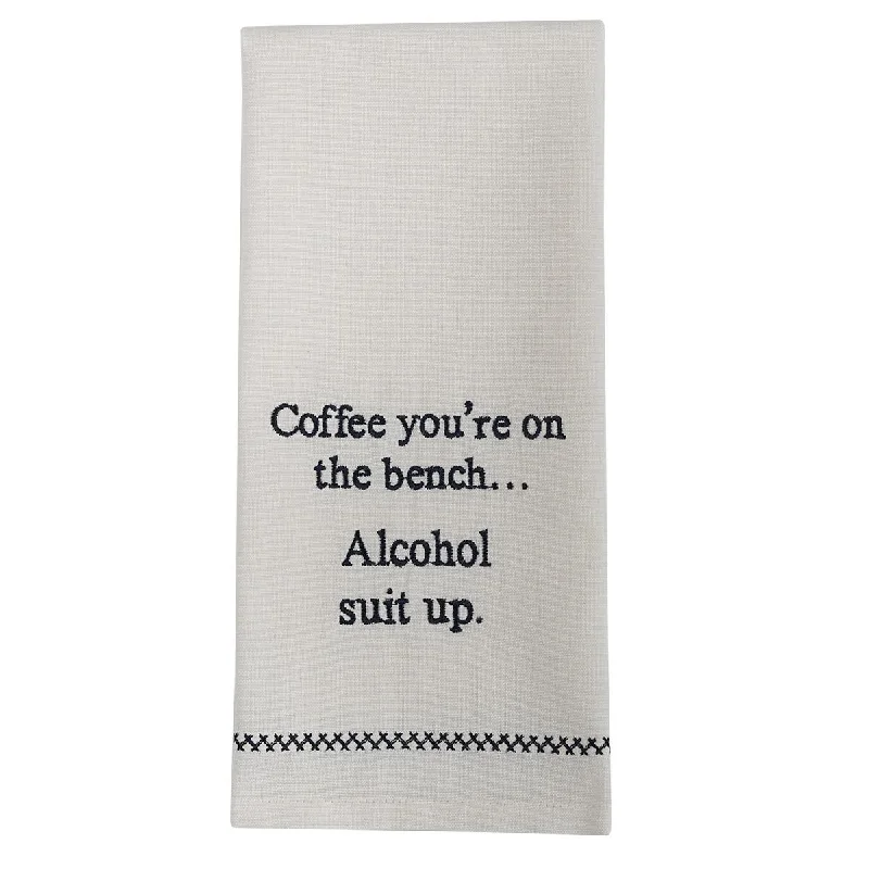 Coffee On The Bench Sentiment Dishtowel - Set of 2 Park Designs