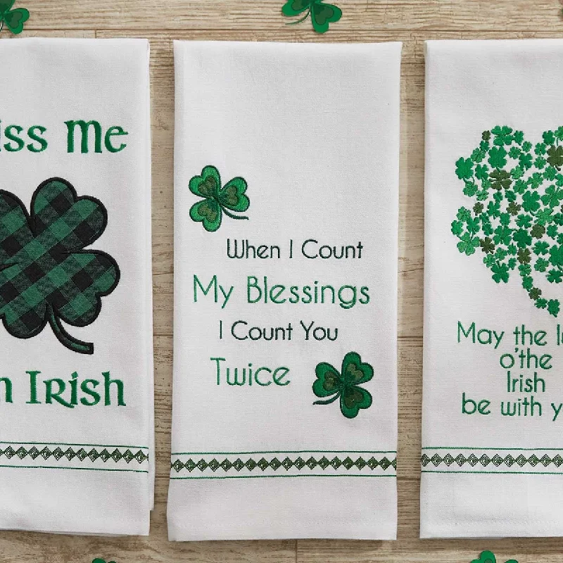 Count My Blessings Embroidered Dishtowel - Set of 2 Park Designs