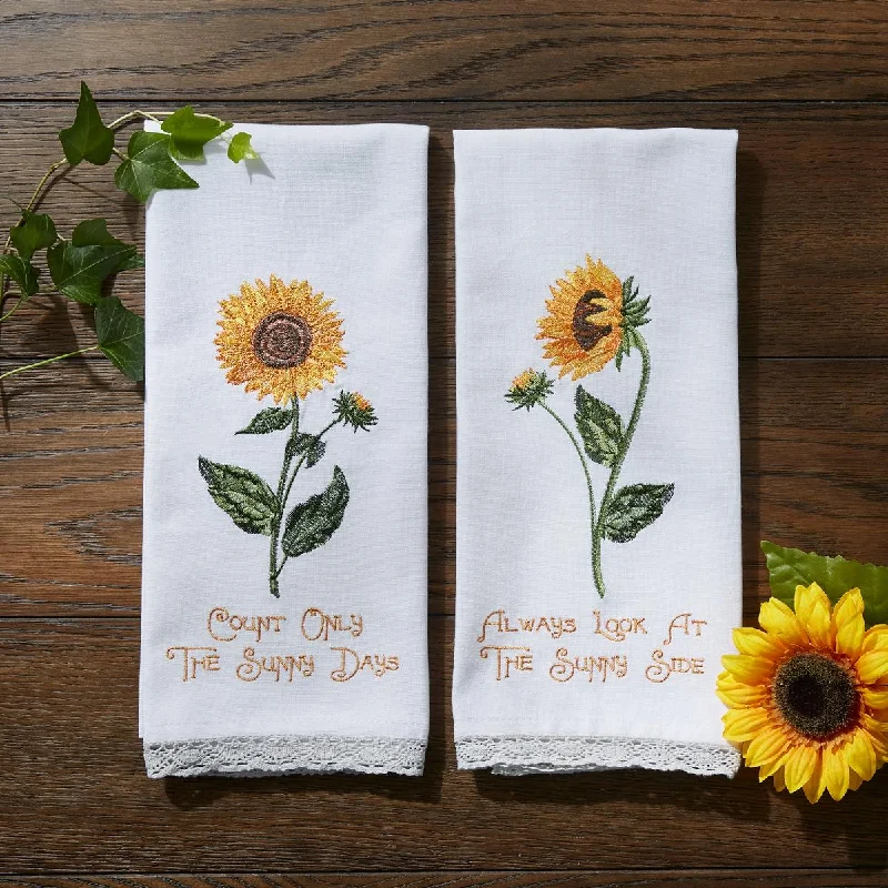 Count Only The Sunny Days Embroidered Dishtowel - Set of 2 Park Designs