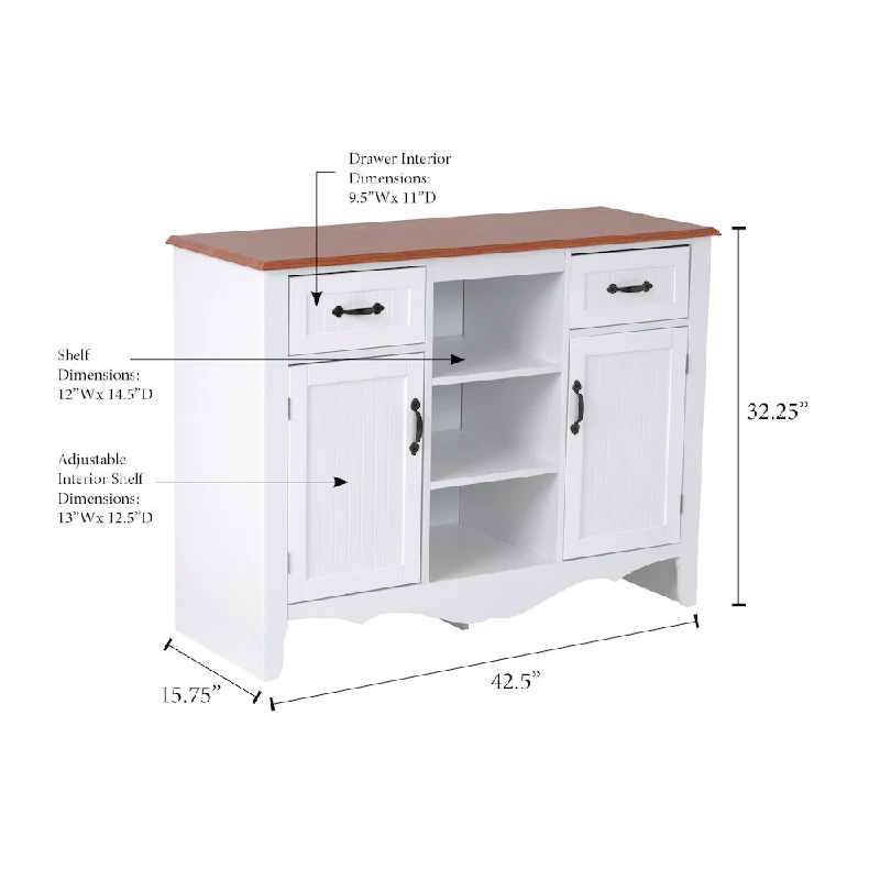 Countryside Buffet with Two Drawers and Two Doors