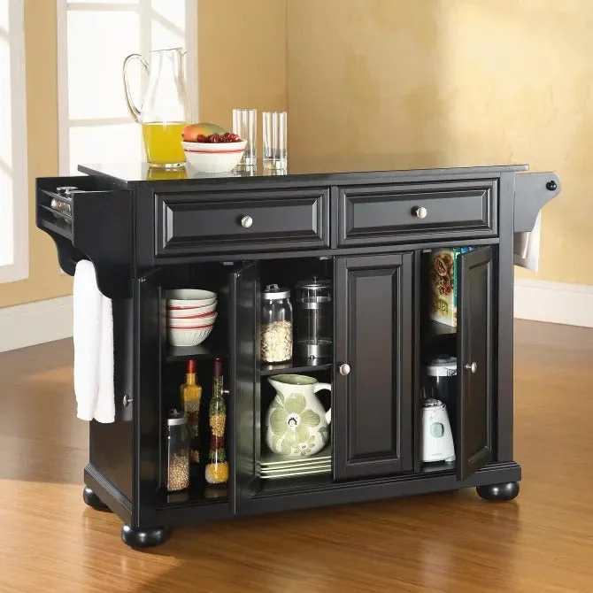 Crosley Furniture - Alexandria Solid Black Granite Top Kitchen Island