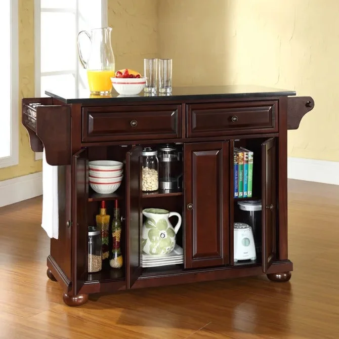 Crosley Furniture - Alexandria Solid Black Granite Top Kitchen Island