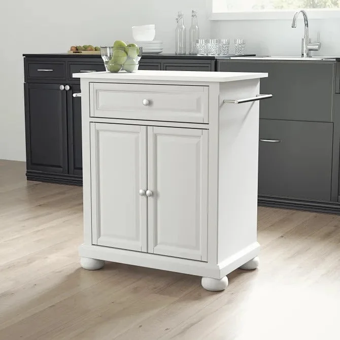 Crosley Furniture Alexandria White Granite Portable Kitchen Island/cart