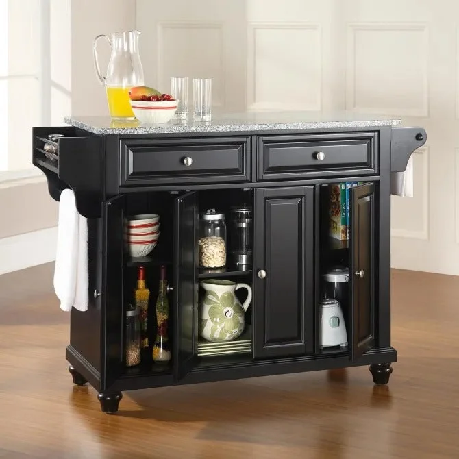 Crosley Furniture Cambridge Full Size Kitchen Island With Solid  Granite Top