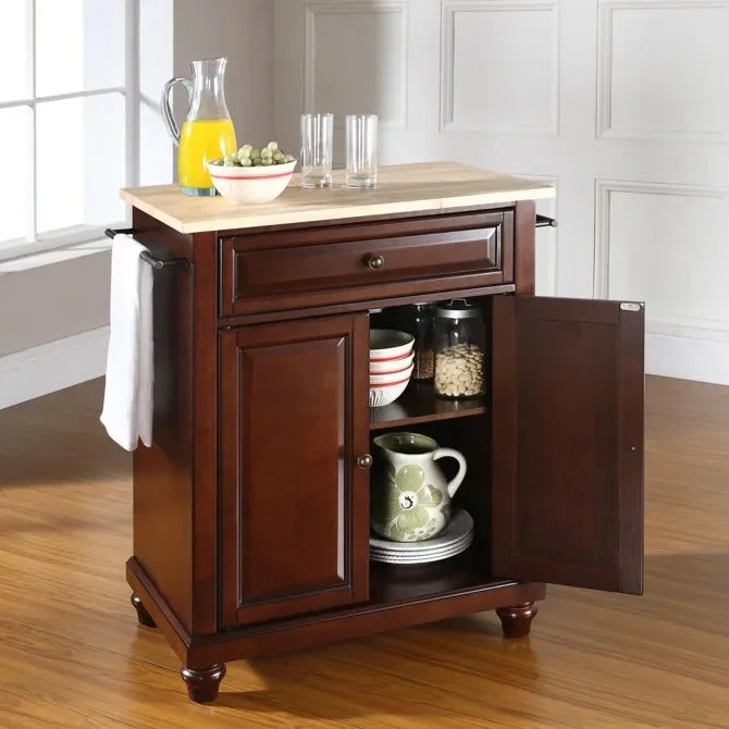 Crosley Furniture Cambridge Mahogany/natural Wood Top Portable Kitchen Island/cart