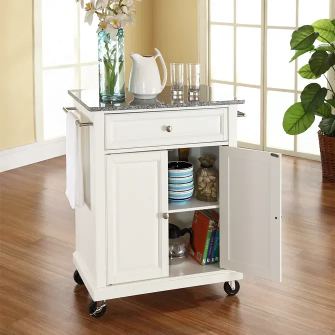 Crosley Furniture Compact Granite Top Kitchen Cart