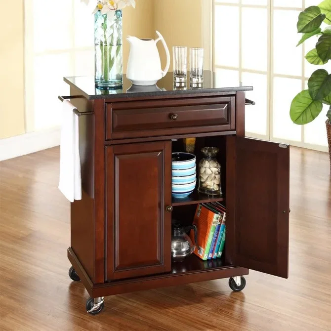 Crosley Furniture Compact Granite Top Kitchen Cart