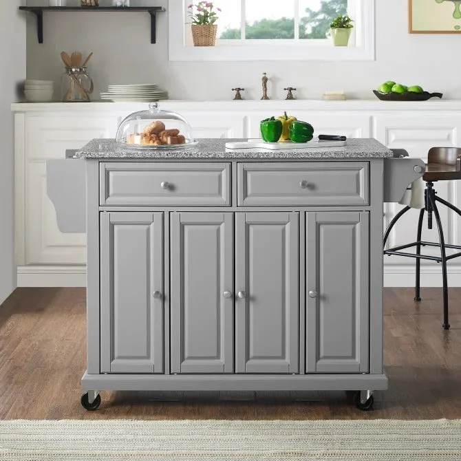 Crosley Furniture Full Size Kitchen Granite Top Kitchen Cart