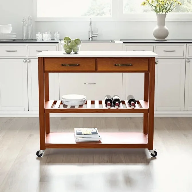 Crosley Furniture Granite Top Kitchen Prep Cart