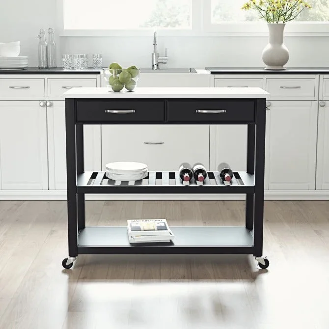 Crosley Furniture Granite Top Kitchen Prep Cart